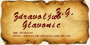 Zdravoljub Glavonić vizit kartica